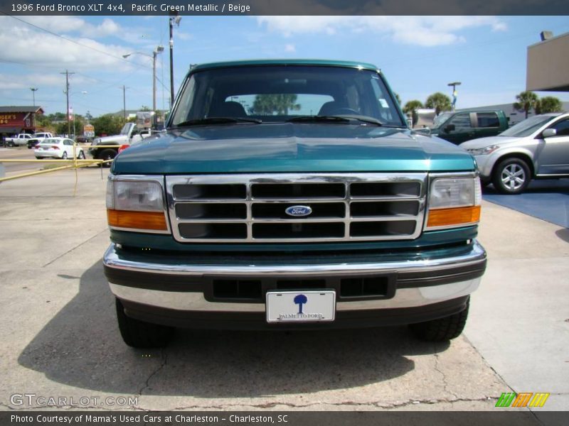 Pacific Green Metallic / Beige 1996 Ford Bronco XLT 4x4