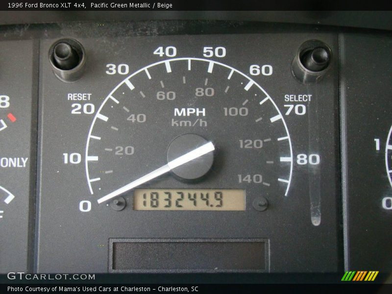 Pacific Green Metallic / Beige 1996 Ford Bronco XLT 4x4