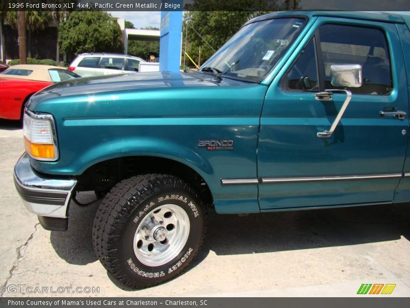 Pacific Green Metallic / Beige 1996 Ford Bronco XLT 4x4