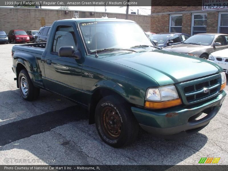 Amazon Green Metallic / Medium Graphite 1999 Ford Ranger XLT Regular Cab
