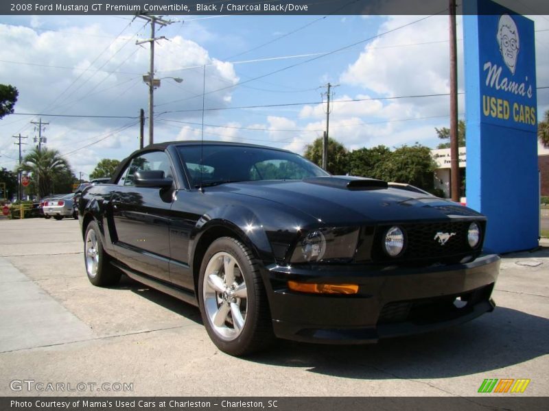 Black / Charcoal Black/Dove 2008 Ford Mustang GT Premium Convertible