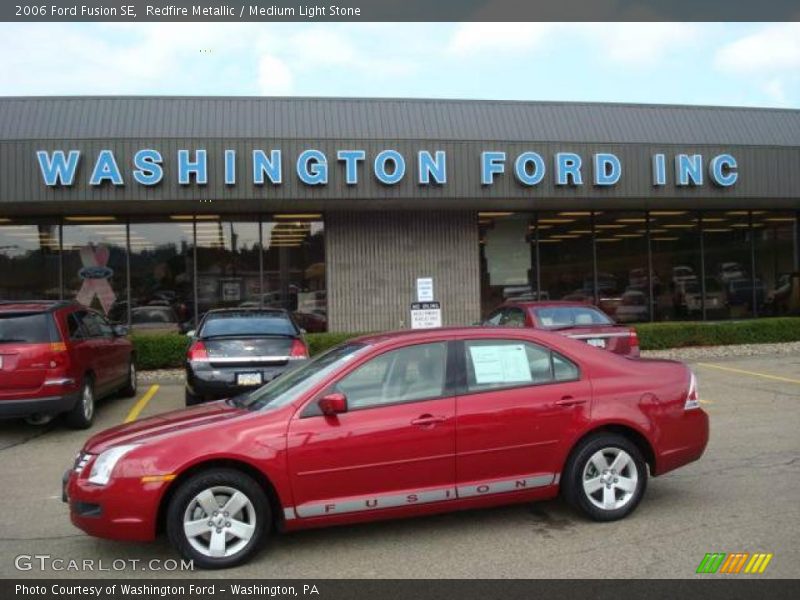 Redfire Metallic / Medium Light Stone 2006 Ford Fusion SE