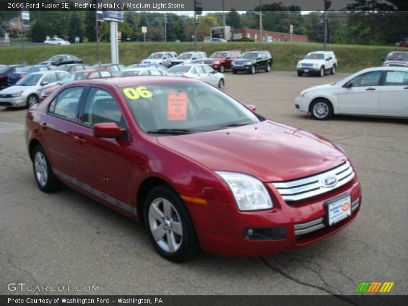 Redfire Metallic / Medium Light Stone 2006 Ford Fusion SE