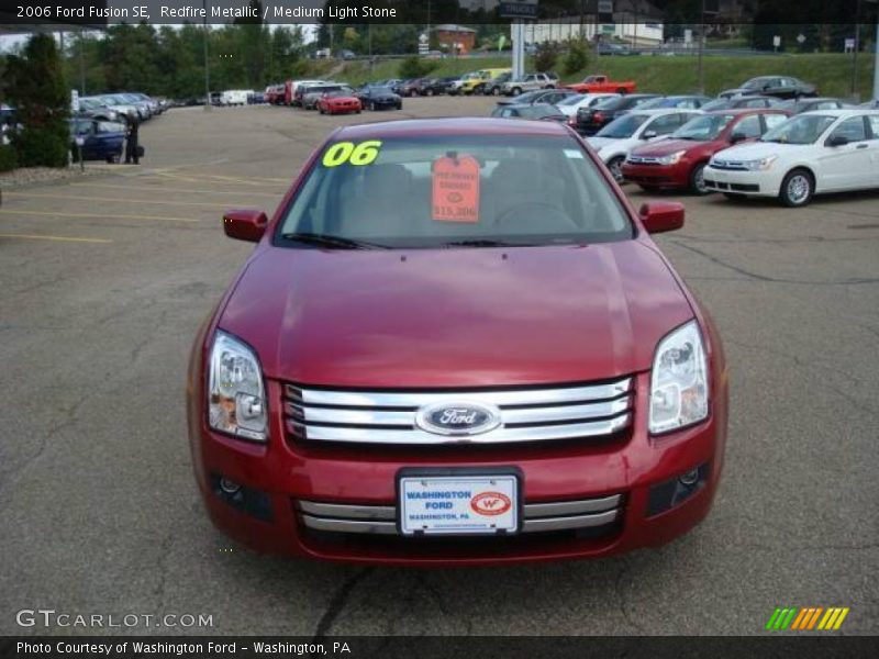 Redfire Metallic / Medium Light Stone 2006 Ford Fusion SE