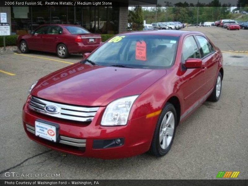 Redfire Metallic / Medium Light Stone 2006 Ford Fusion SE