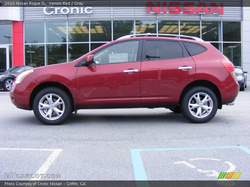 Venom Red / Gray 2010 Nissan Rogue SL