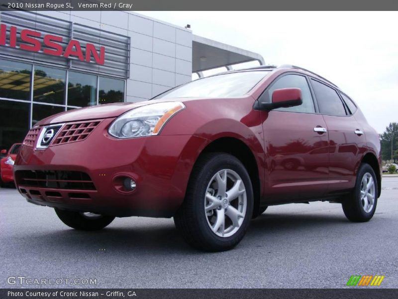 Venom Red / Gray 2010 Nissan Rogue SL