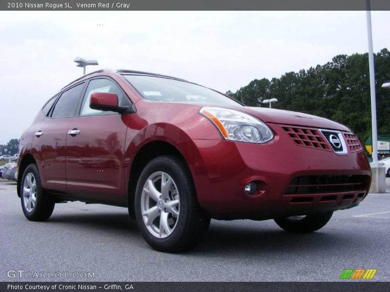 Venom Red / Gray 2010 Nissan Rogue SL
