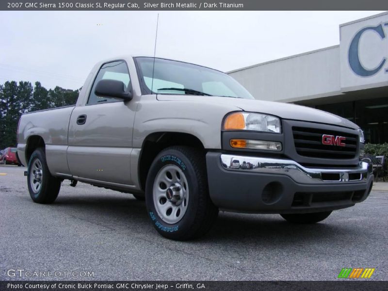 Silver Birch Metallic / Dark Titanium 2007 GMC Sierra 1500 Classic SL Regular Cab