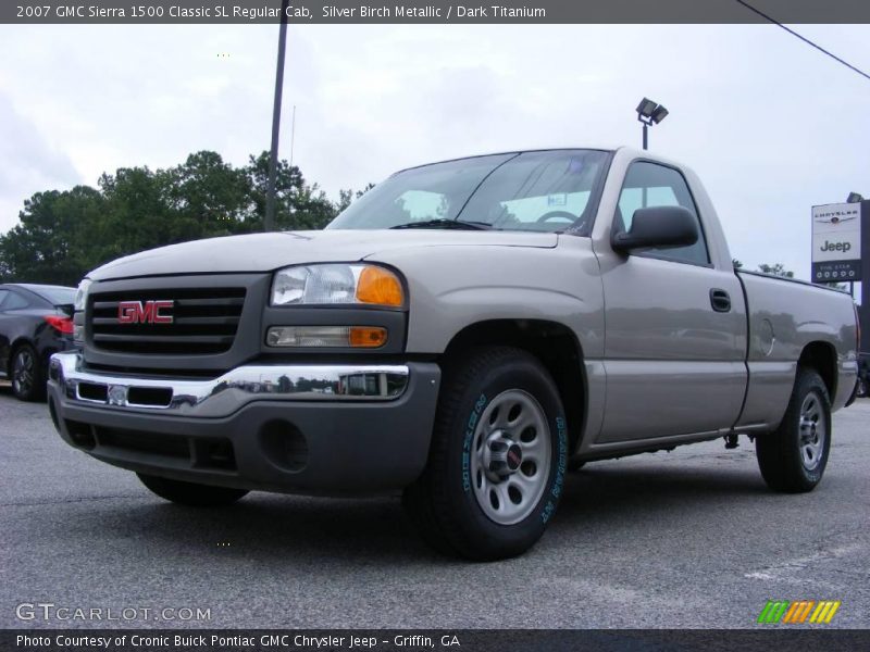 Silver Birch Metallic / Dark Titanium 2007 GMC Sierra 1500 Classic SL Regular Cab