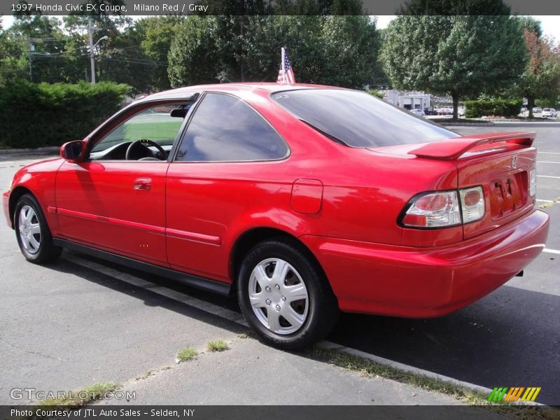 Milano Red / Gray 1997 Honda Civic EX Coupe