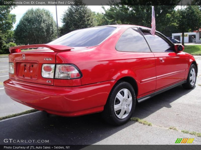Milano Red / Gray 1997 Honda Civic EX Coupe