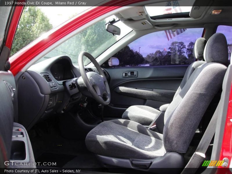 Milano Red / Gray 1997 Honda Civic EX Coupe