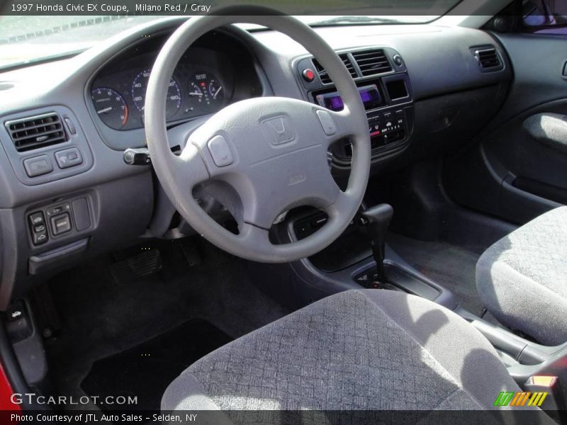 Milano Red / Gray 1997 Honda Civic EX Coupe