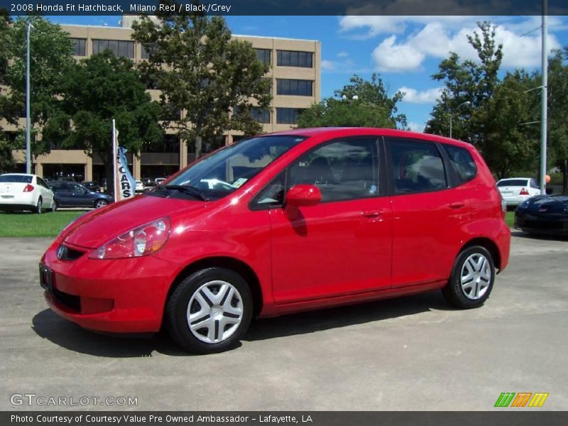 Milano Red / Black/Grey 2008 Honda Fit Hatchback