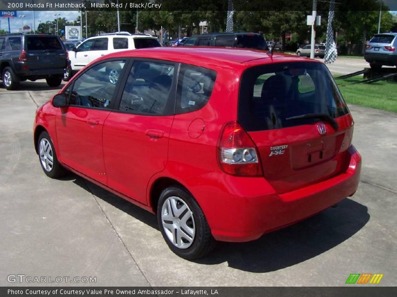 Milano Red / Black/Grey 2008 Honda Fit Hatchback