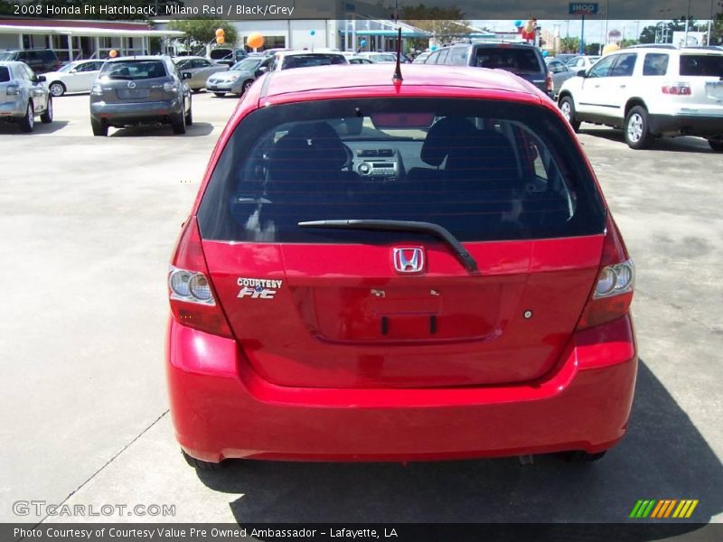 Milano Red / Black/Grey 2008 Honda Fit Hatchback