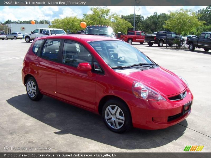 Milano Red / Black/Grey 2008 Honda Fit Hatchback