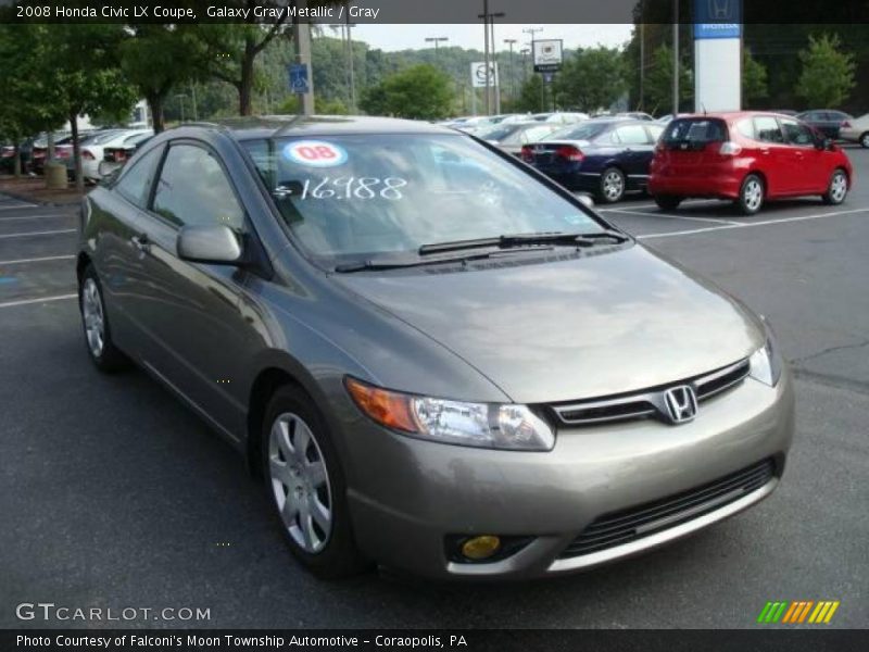 Galaxy Gray Metallic / Gray 2008 Honda Civic LX Coupe