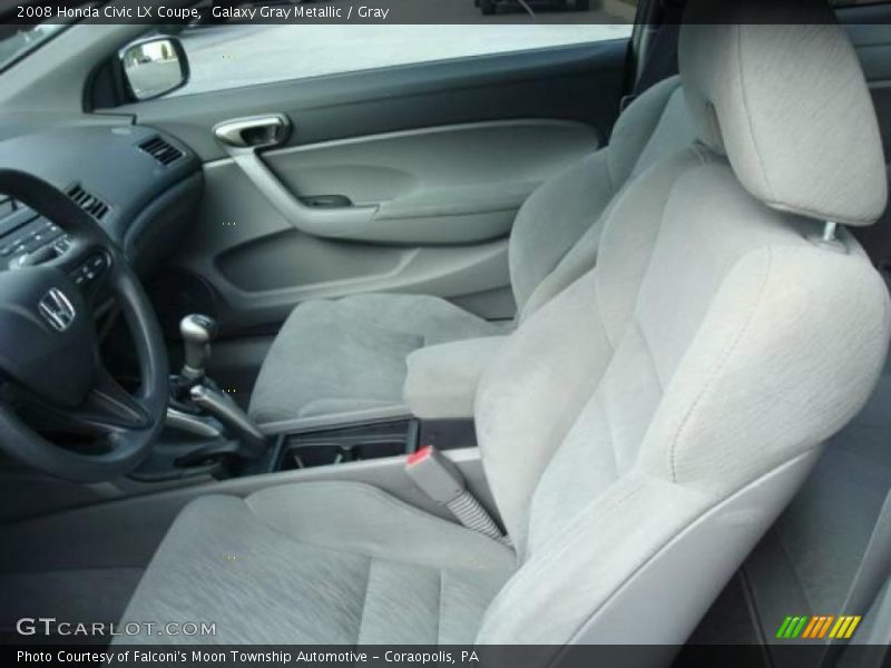 Galaxy Gray Metallic / Gray 2008 Honda Civic LX Coupe
