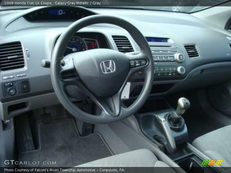 Galaxy Gray Metallic / Gray 2008 Honda Civic LX Coupe