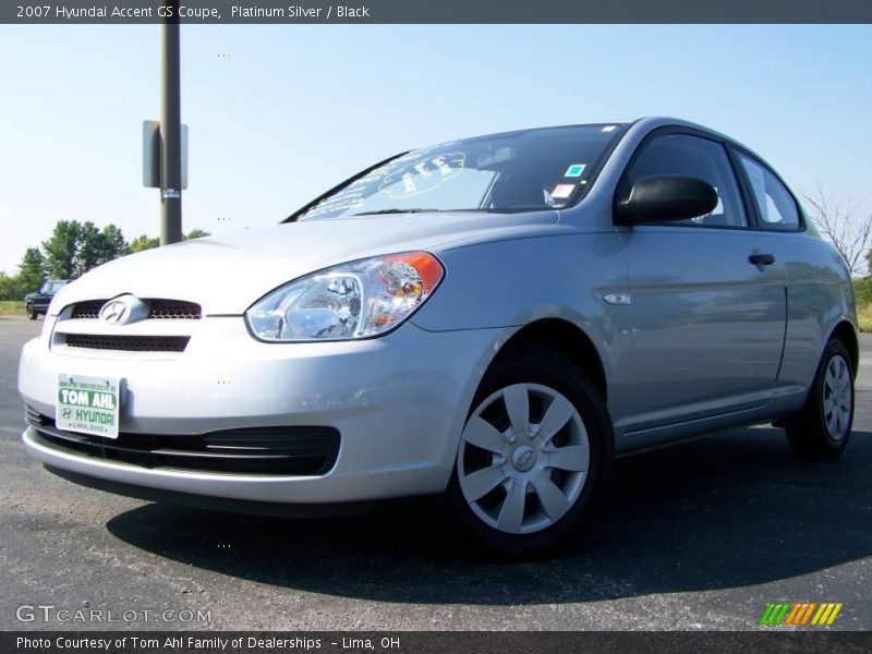 Platinum Silver / Black 2007 Hyundai Accent GS Coupe