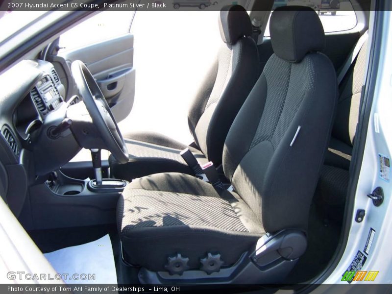 Platinum Silver / Black 2007 Hyundai Accent GS Coupe