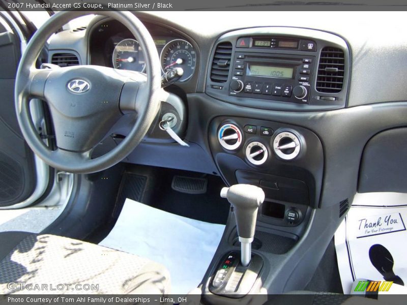 Platinum Silver / Black 2007 Hyundai Accent GS Coupe