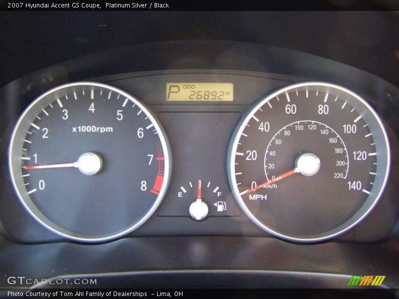 Platinum Silver / Black 2007 Hyundai Accent GS Coupe