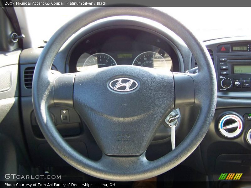 Platinum Silver / Black 2007 Hyundai Accent GS Coupe