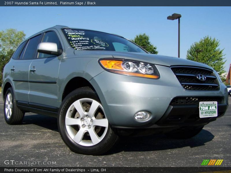 Platinum Sage / Black 2007 Hyundai Santa Fe Limited