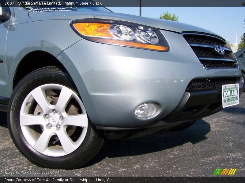 Platinum Sage / Black 2007 Hyundai Santa Fe Limited