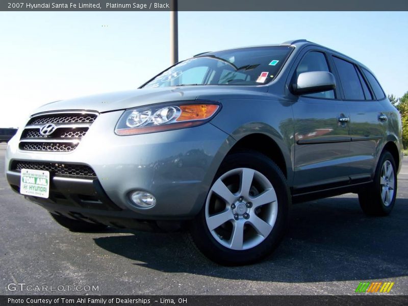 Platinum Sage / Black 2007 Hyundai Santa Fe Limited