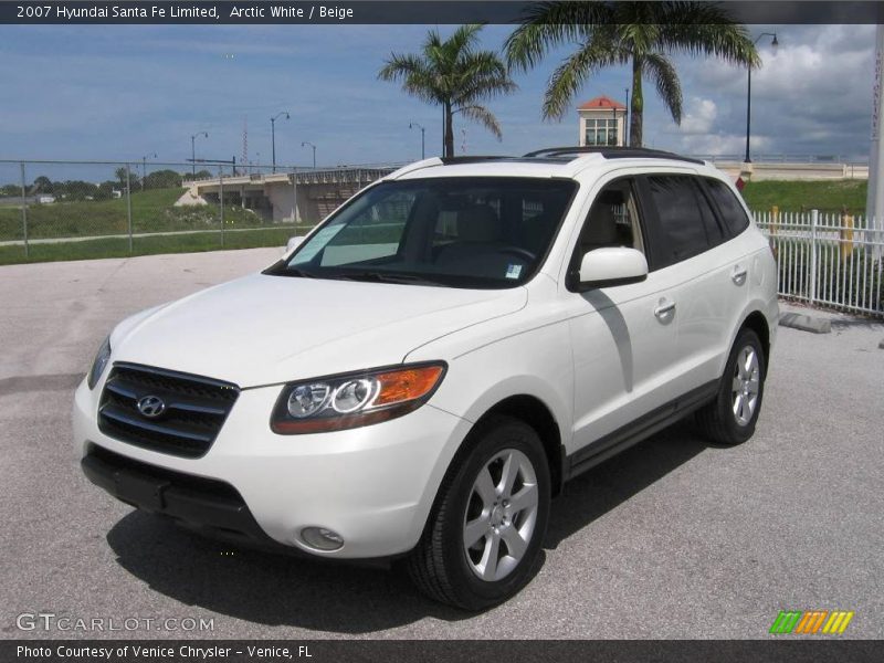 Arctic White / Beige 2007 Hyundai Santa Fe Limited
