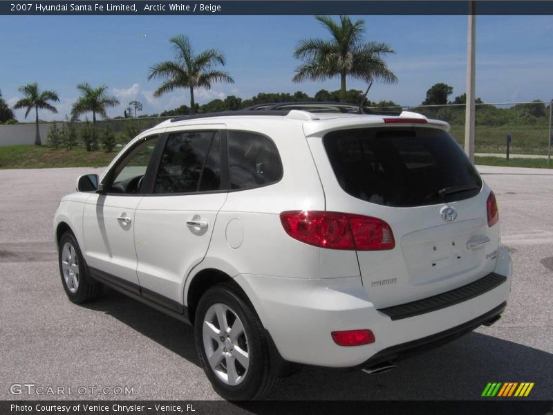 Arctic White / Beige 2007 Hyundai Santa Fe Limited