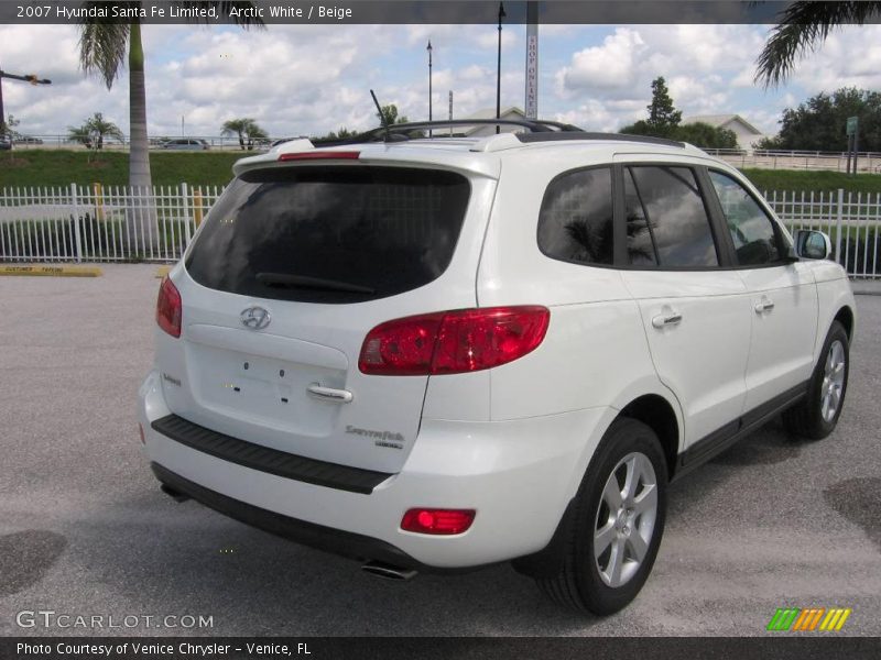 Arctic White / Beige 2007 Hyundai Santa Fe Limited