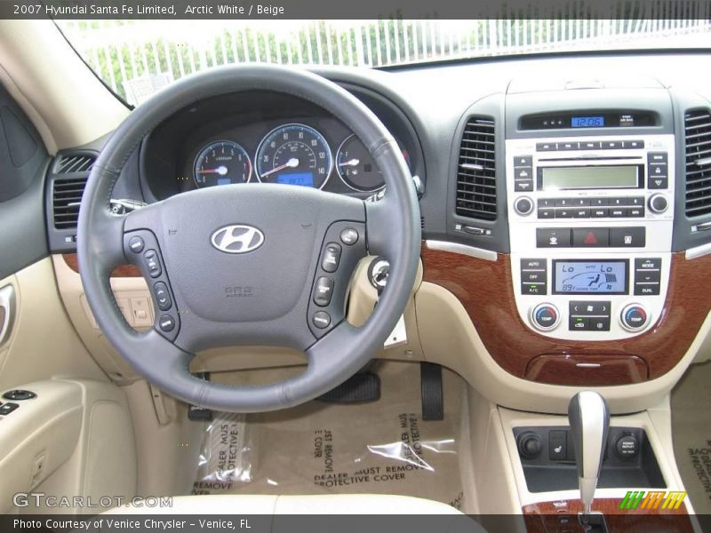 Arctic White / Beige 2007 Hyundai Santa Fe Limited