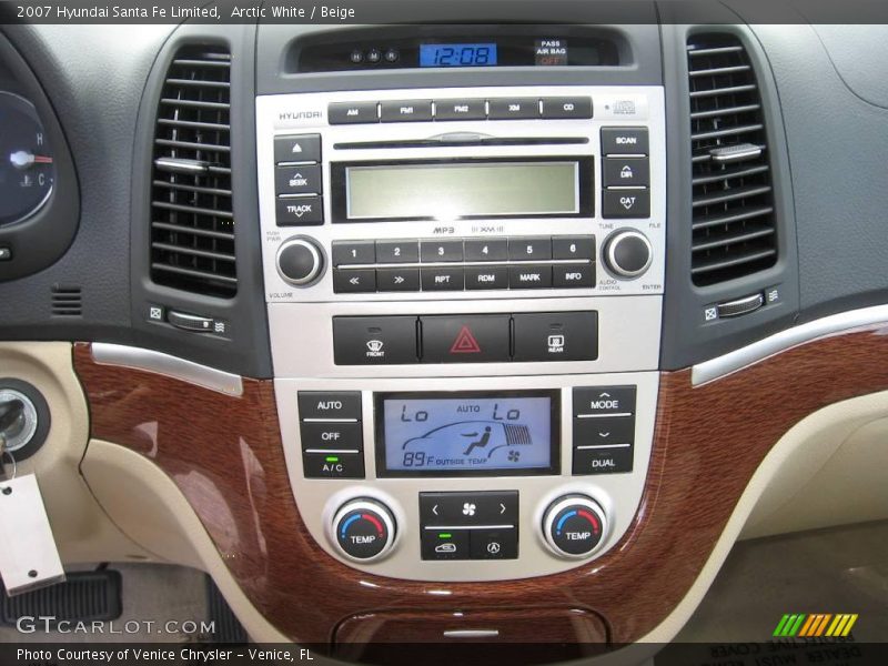 Arctic White / Beige 2007 Hyundai Santa Fe Limited