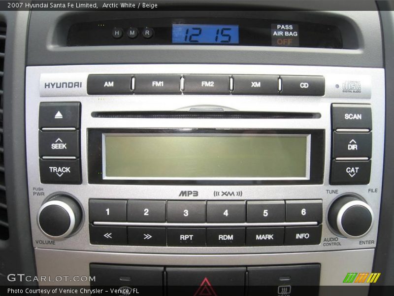 Arctic White / Beige 2007 Hyundai Santa Fe Limited