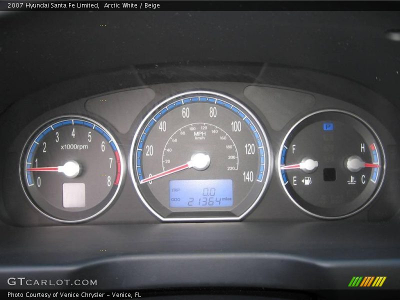 Arctic White / Beige 2007 Hyundai Santa Fe Limited