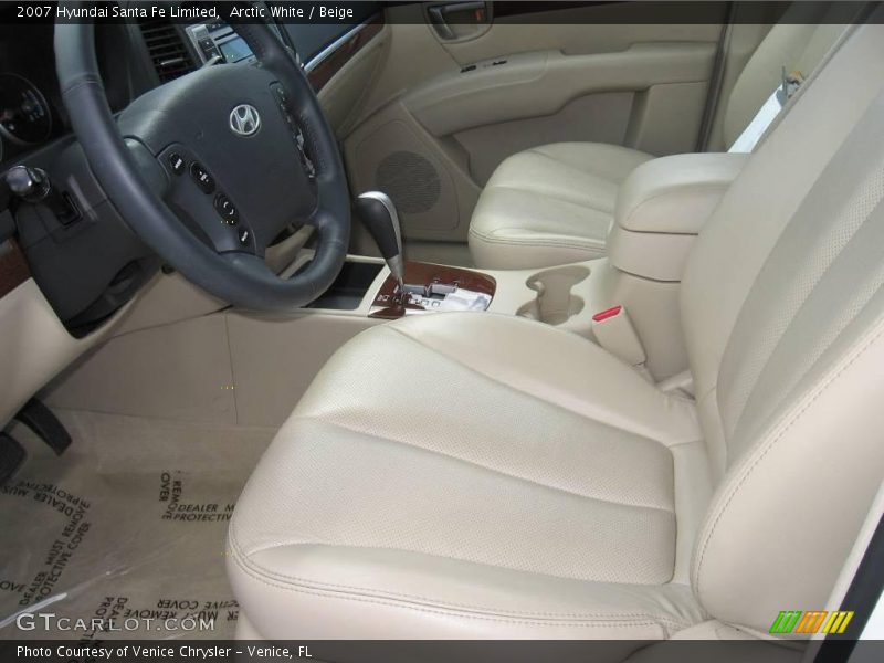 Arctic White / Beige 2007 Hyundai Santa Fe Limited