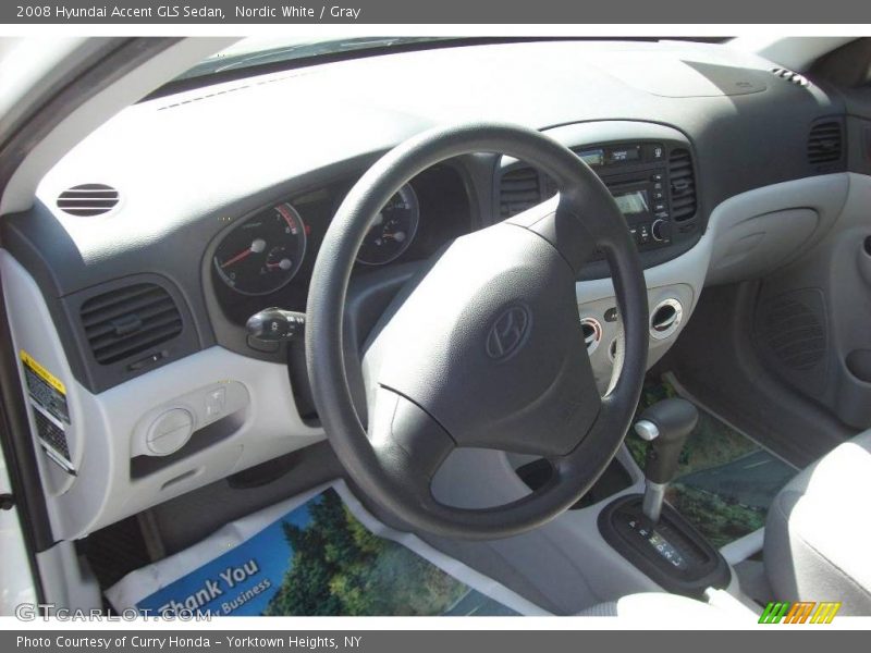 Nordic White / Gray 2008 Hyundai Accent GLS Sedan