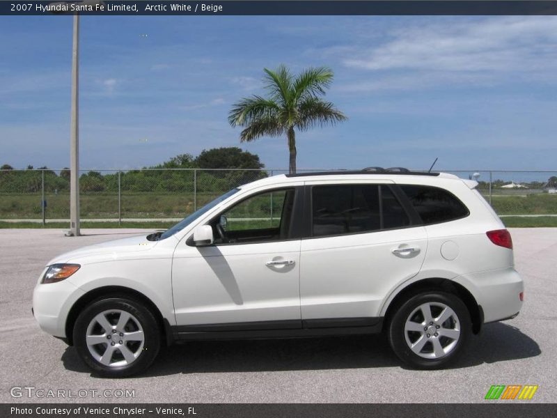 Arctic White / Beige 2007 Hyundai Santa Fe Limited