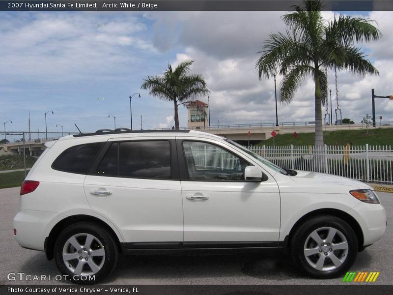 Arctic White / Beige 2007 Hyundai Santa Fe Limited