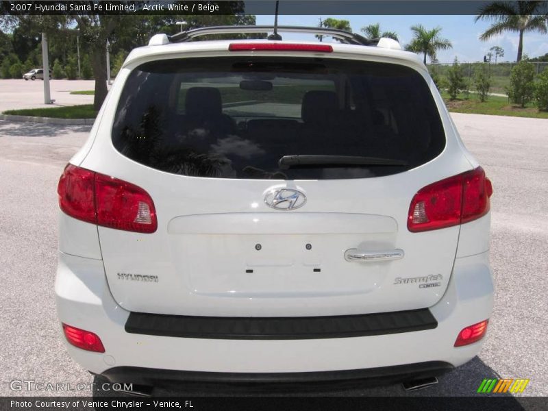 Arctic White / Beige 2007 Hyundai Santa Fe Limited