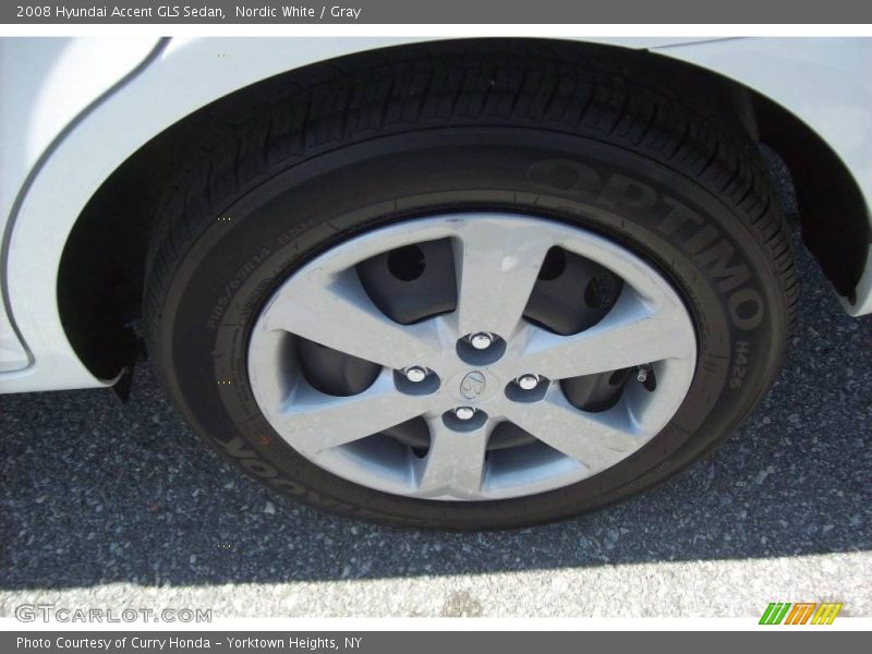 Nordic White / Gray 2008 Hyundai Accent GLS Sedan