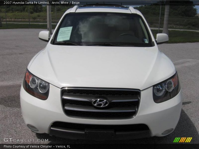 Arctic White / Beige 2007 Hyundai Santa Fe Limited