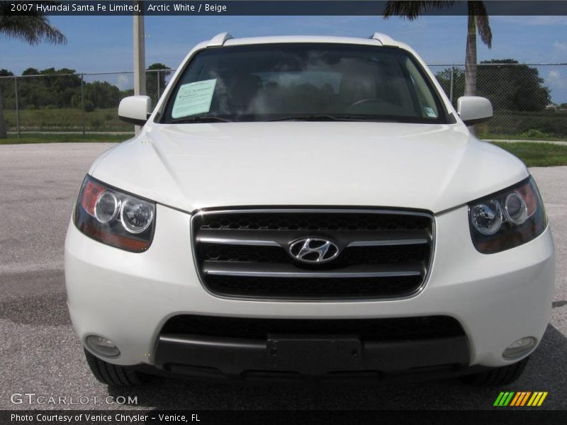 Arctic White / Beige 2007 Hyundai Santa Fe Limited