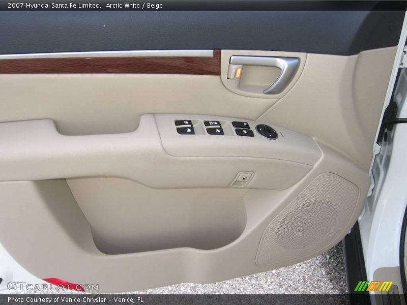 Arctic White / Beige 2007 Hyundai Santa Fe Limited