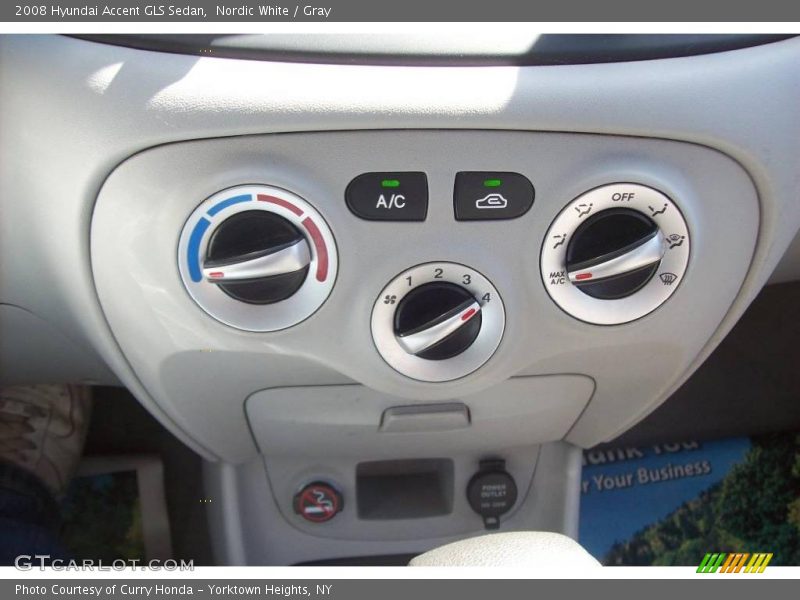 Nordic White / Gray 2008 Hyundai Accent GLS Sedan